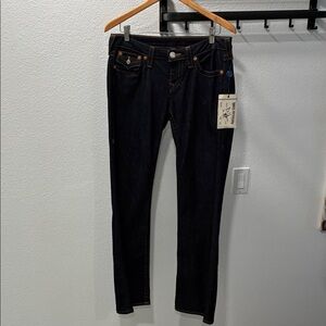 True Religion Women's Dark Indigo Skinny Jeans